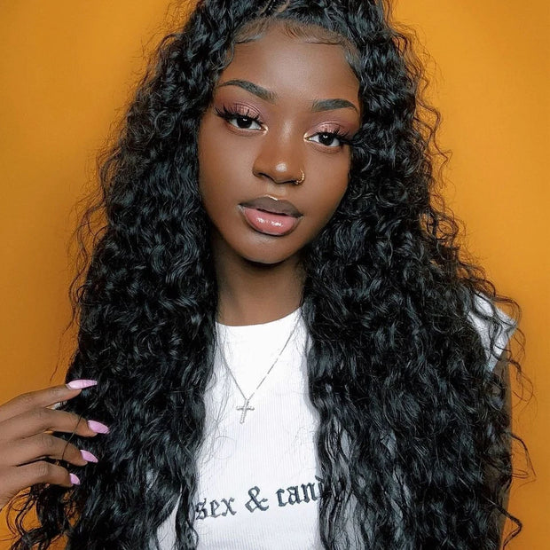 13x6 Hd Lace Frontal Wigs Loose Deep Wave Wigs Brazilian Women Curly Human Hair 30 40 Inch Deep Water Wave 13x4 Lace Front Wig