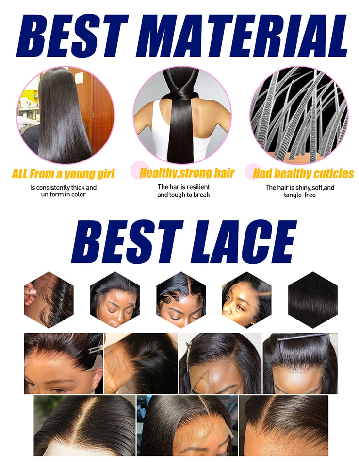 HD Lace Wig 13x6 Human Hair Body Wave Human Hair Wigs 13X4 Lace Front Human Hair Wig 150% Pre Plucked Body Wave Wigs Human Hair