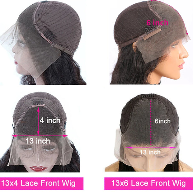 ISHINE Reddish Brown Deep Curly 13x4 Lace Frontal Wig Human Hair 13x6 Curly 34 Inch HD Lace Front Wigs Red Wine Water Wave