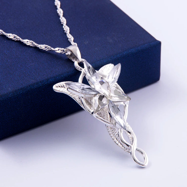 Movie Lord Of The Rings Necklace Elf Princess Yavin Twilight Star Crystal Pendant Women's Necklace Jewelry Gift