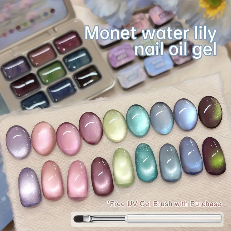 MORDDA 9 Colors Cat's Eye Magnetic Nail Gel Soaking UV LED Gel Salon Female Nail Art Tools Fashion Holographic Nail Art