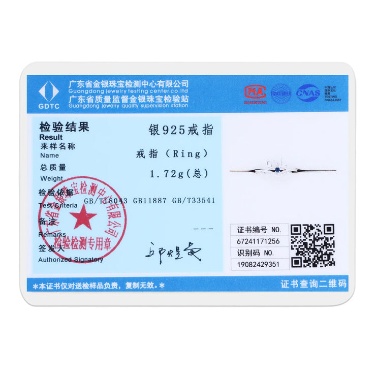 Woman Rings Blue Eye Ring 925 Sterling Silver For Women's ring Jewelry with Gift Bag