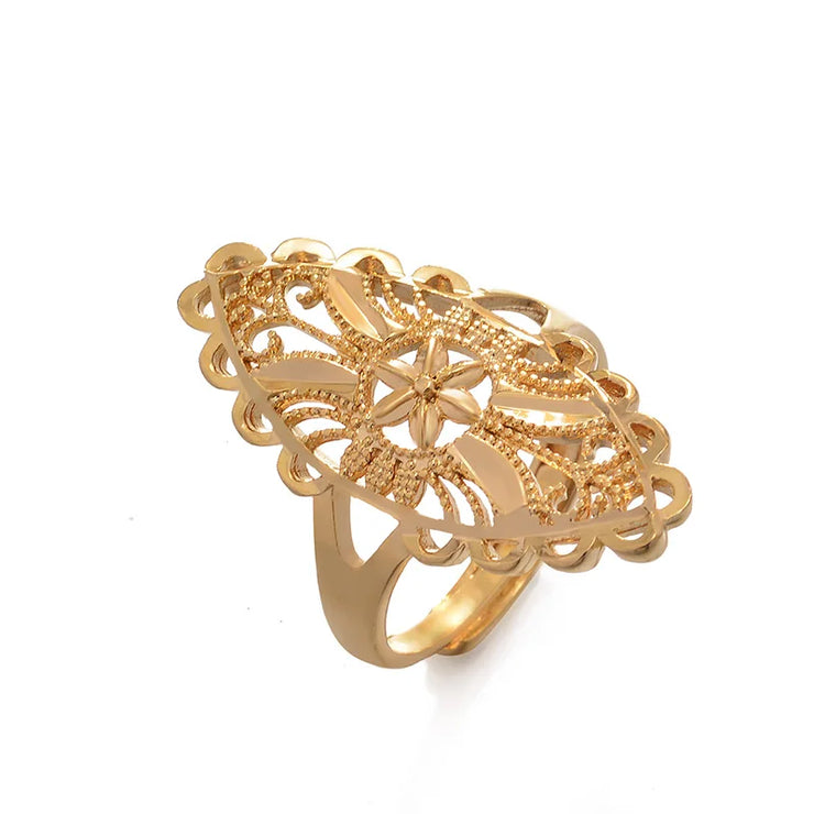 Rings for Women Gold Color Fashion Jewelry Rings Woman Girl,Wholesale Arab Jewelry Symbol of Wealth