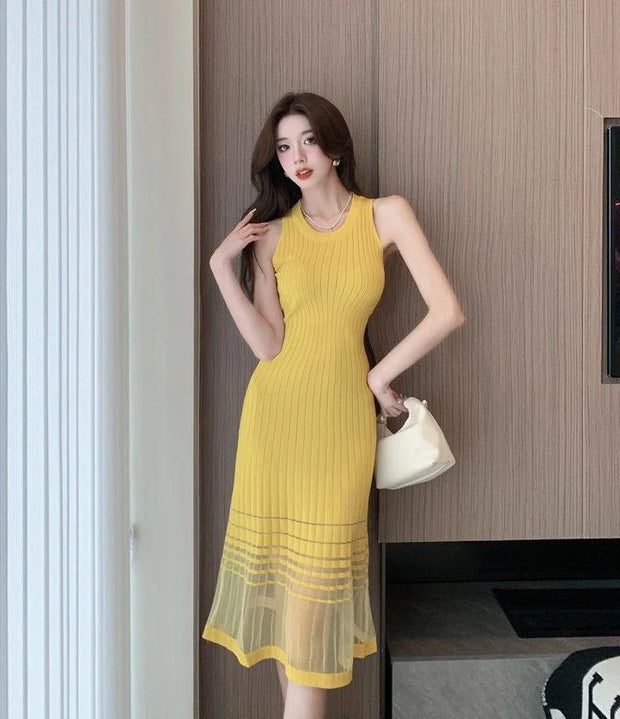 Dresses for Women Black SMidi Woman Dress Party Evening Night Club Prom Casual Youth G Fashion Summer 2025 Retro Sensual Sexy X