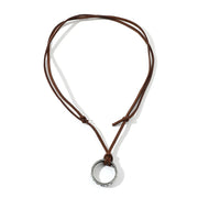 Movie Game Uncharted 4 Necklace Nathan Drake Cosplay Ring Leather Code Ancient Vintage Pendant Jewelry Prop