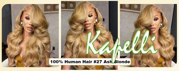 13x4 13x6 360 HD Transparent 613 Honey Blonde Color Lace Front Human Hair Wigs for Women Raw Brazilian Wavy Lace Frontal Wig