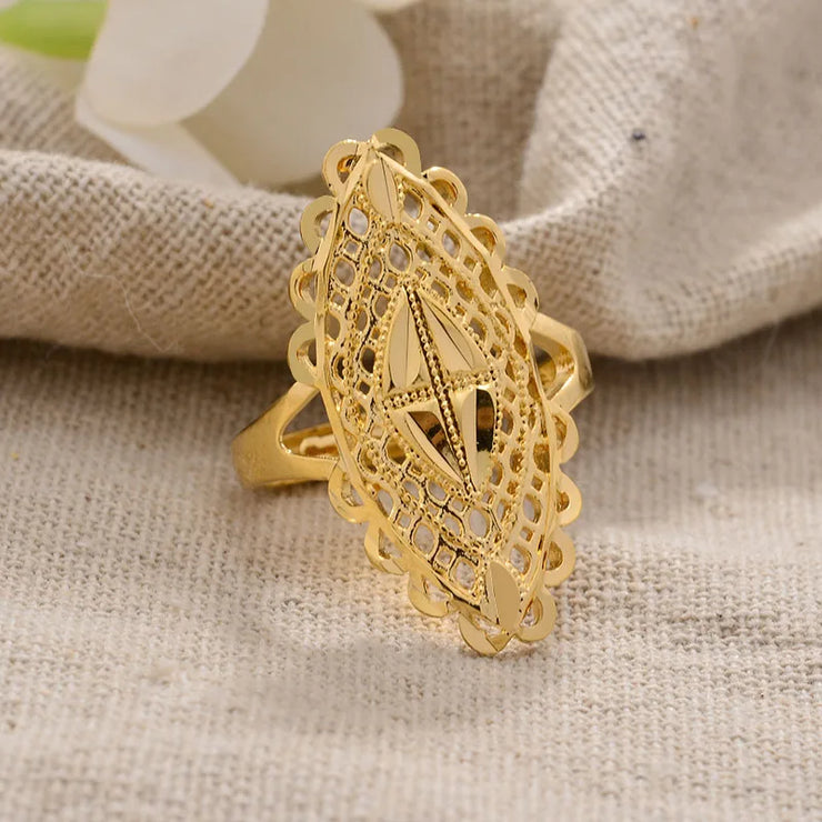 Rings for Women Gold Color Fashion Jewelry Rings Woman Girl,Wholesale Arab Jewelry Symbol of Wealth