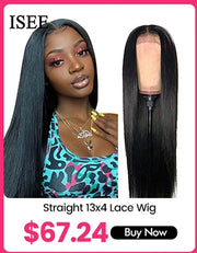 HD Lace Frontal Human Hair Wigs PreBleached Knots Preplucked Straight Lace Front Wigs For Women Brazilian Wigs On Sale ISEE Hair