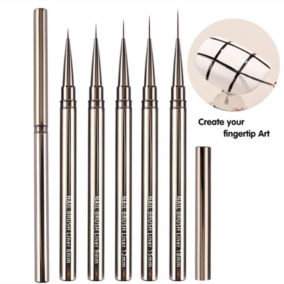 Nails Art Liner Brushes Elongated Lines Striping Drawing Painting 6/9/12/15/18/25mm Nail Design Pen Professional Manicure Tool