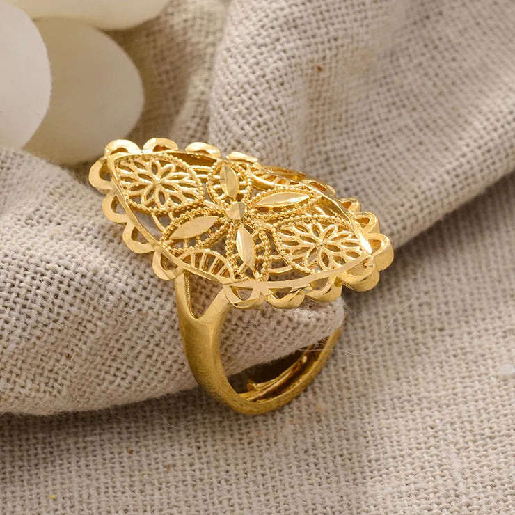 Rings for Women Gold Color Fashion Jewelry Rings Woman Girl,Wholesale Arab Jewelry Symbol of Wealth