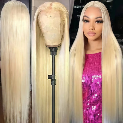 13x4 13x6 HD Transparent 613 Blonde Lace Frontal Human Hair Wigs 613 Color Wig Brazilian Bone Straight Lace Front Human Hair Wig