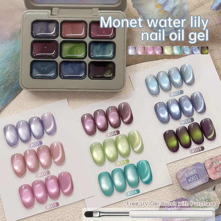 MORDDA 9 Colors Cat's Eye Magnetic Nail Gel Soaking UV LED Gel Salon Female Nail Art Tools Fashion Holographic Nail Art