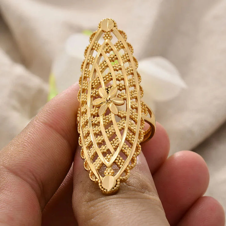 Rings for Women Gold Color Fashion Jewelry Rings Woman Girl,Wholesale Arab Jewelry Symbol of Wealth