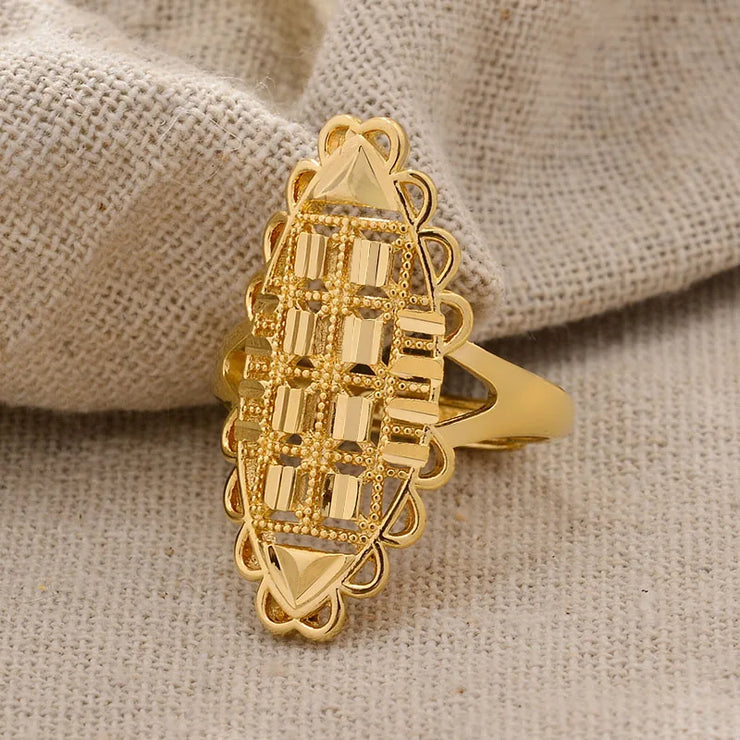 Rings for Women Gold Color Fashion Jewelry Rings Woman Girl,Wholesale Arab Jewelry Symbol of Wealth
