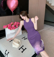 Dresses for Women Black SMidi Woman Dress Party Evening Night Club Prom Casual Youth G Fashion Summer 2025 Retro Sensual Sexy X