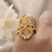 Rings for Women Gold Color Fashion Jewelry Rings Woman Girl,Wholesale Arab Jewelry Symbol of Wealth
