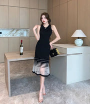 Dresses for Women Black SMidi Woman Dress Party Evening Night Club Prom Casual Youth G Fashion Summer 2025 Retro Sensual Sexy X