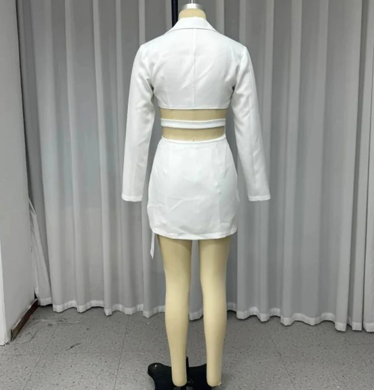 Dresses for Women 2023 Elegant Ruffle Hem Long Sleeve V-Neck Blazer Dress Button Blazer Work Formal Dresses Commuting