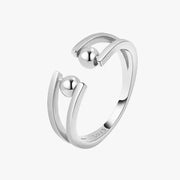 Punk Anxiety Rings For Women Men Spiral Fidget Beads Ring Nice Trend Jewelry Rotate Freely Anti Stress Stainless Steel Ring Gift