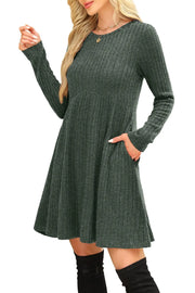 Dresses 2025 Woman Knitted Dress Slim Solid Color Simple Style Vestidos Long Sleeves All-match Casual Elegant Temperament Trendy