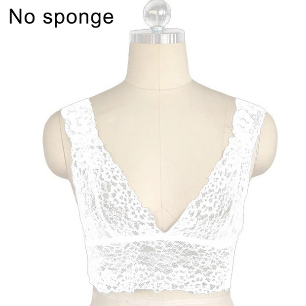 Bra Crop Top See Through Sexy Sheer Solid Color Tops Vest Women Bralette Bustier Comfy All Seasons High Quality