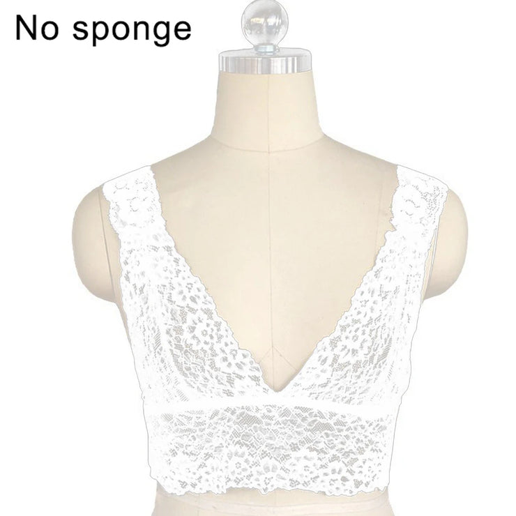 Bra Crop Top See Through Sexy Sheer Solid Color Tops Vest Women Bralette Bustier Comfy All Seasons High Quality