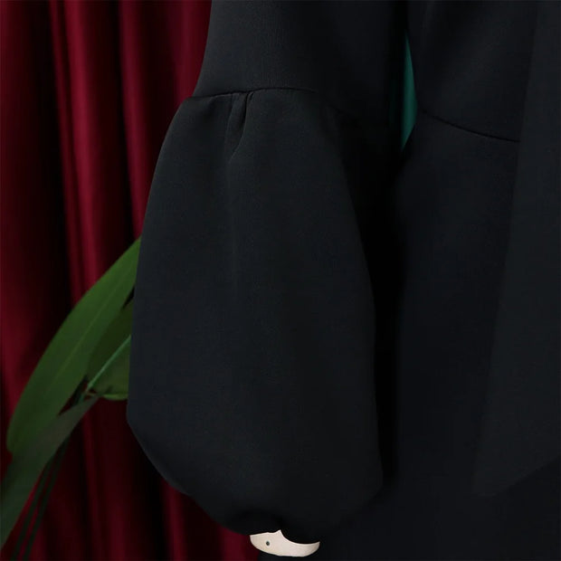 Elegant Dresses for Women Bow Collar Full Sleeve High Waisted Pleated Mid Calf Luxury Birthday Party Dinner Vestidos Mujer Dress