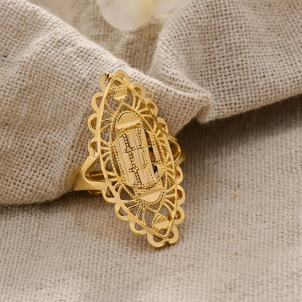 Rings for Women Gold Color Fashion Jewelry Rings Woman Girl,Wholesale Arab Jewelry Symbol of Wealth
