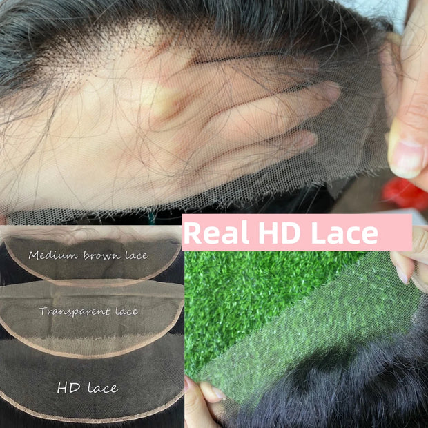 Real HD 13x4 Lace Front Human Hair Wigs For Women Deep Wave Brazilian Pre-Plucking 13x6 HD Swiss Lace Frontal Wig Human Hair