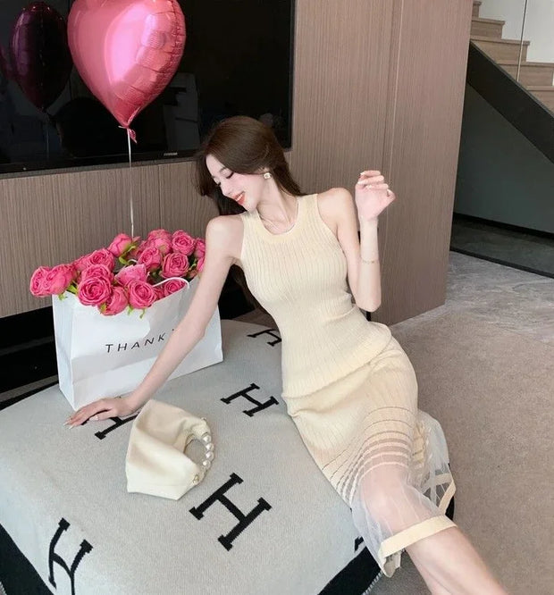 Dresses for Women Black SMidi Woman Dress Party Evening Night Club Prom Casual Youth G Fashion Summer 2025 Retro Sensual Sexy X