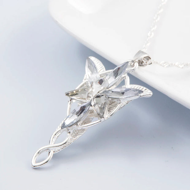 Movie Lord Of The Rings Necklace Elf Princess Yavin Twilight Star Crystal Pendant Women's Necklace Jewelry Gift