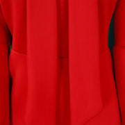 Elegant Dresses for Women Bow Collar Full Sleeve High Waisted Pleated Mid Calf Luxury Birthday Party Dinner Vestidos Mujer Dress