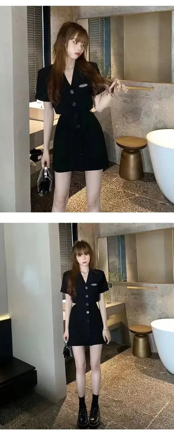 Dresses for Women 2025 Woman Dress Short Mini Black Clothes Korean Style Chic and Elegant Pretty X Sensual Sexy Y2k Fashion Sale