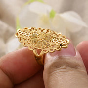 Rings for Women Gold Color Fashion Jewelry Rings Woman Girl,Wholesale Arab Jewelry Symbol of Wealth