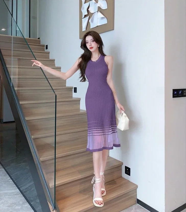 Dresses for Women Black SMidi Woman Dress Party Evening Night Club Prom Casual Youth G Fashion Summer 2025 Retro Sensual Sexy X