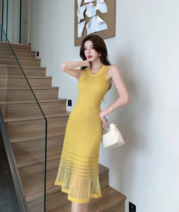 Dresses for Women Black SMidi Woman Dress Party Evening Night Club Prom Casual Youth G Fashion Summer 2025 Retro Sensual Sexy X