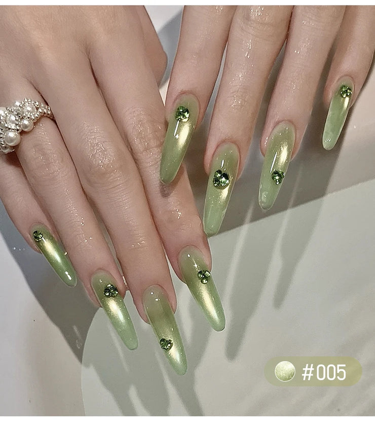 MORDDA 9 Colors Cat's Eye Magnetic Nail Gel Soaking UV LED Gel Salon Female Nail Art Tools Fashion Holographic Nail Art