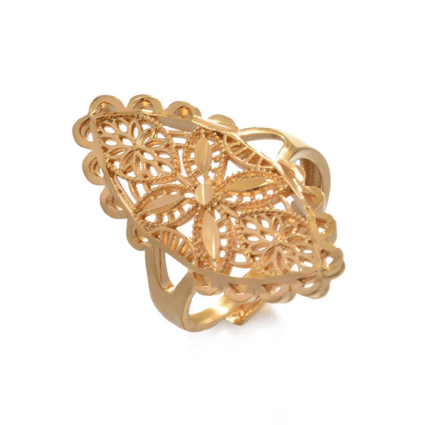 Rings for Women Gold Color Fashion Jewelry Rings Woman Girl,Wholesale Arab Jewelry Symbol of Wealth