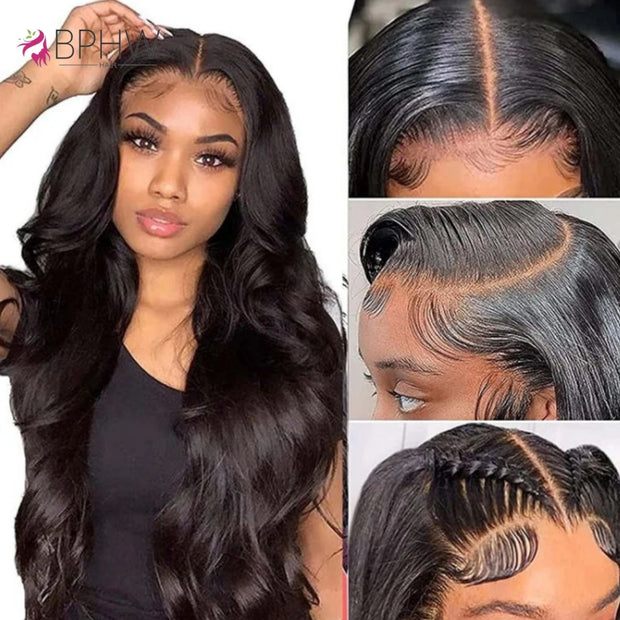 High Density 30 Inch 13x4 Lace Front Wig Body Wave HD Lace Frontal Human Hair Wig 200 Density 4x4 Loose Wave Closure Wig BPHW