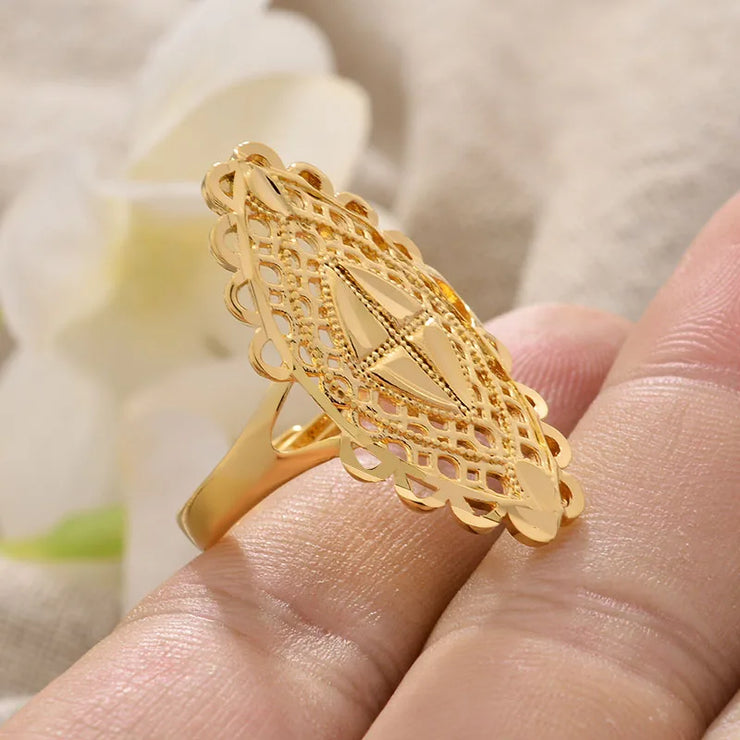 Rings for Women Gold Color Fashion Jewelry Rings Woman Girl,Wholesale Arab Jewelry Symbol of Wealth
