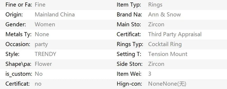 Romantic Gift Rings for Women Exquisite Women's Jewelry Pink Flower Elegant Attend Banquet Wedding Gift anillosa mujer