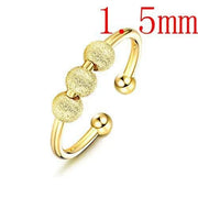 Punk Anxiety Rings For Women Men Spiral Fidget Beads Ring Nice Trend Jewelry Rotate Freely Anti Stress Stainless Steel Ring Gift