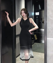 Dresses for Women Black SMidi Woman Dress Party Evening Night Club Prom Casual Youth G Fashion Summer 2025 Retro Sensual Sexy X