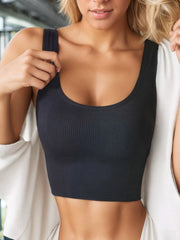 Breathable Sports Bra  Crop Tops for Women Seamless Wire Free Comfortable Sexy Padded Support Yoga Workout Sports Cropped Tops
