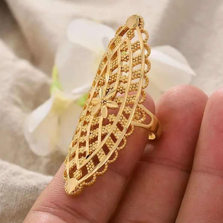 Rings for Women Gold Color Fashion Jewelry Rings Woman Girl,Wholesale Arab Jewelry Symbol of Wealth