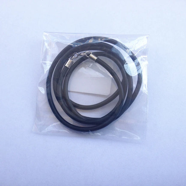 Necklace for Women PU Leather Buckle 925 Sterling Silver Black Jewelry Men Accessories Wholesale Fashion Chain simpe neck