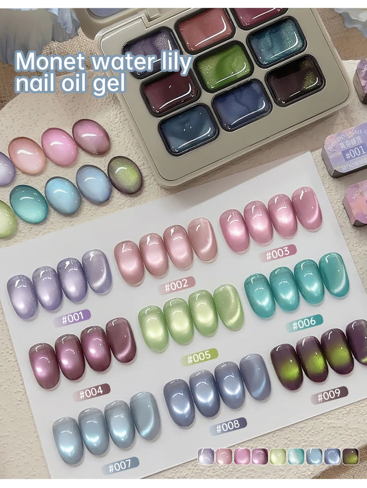 MORDDA 9 Colors Cat's Eye Magnetic Nail Gel Soaking UV LED Gel Salon Female Nail Art Tools Fashion Holographic Nail Art