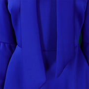 Elegant Dresses for Women Bow Collar Full Sleeve High Waisted Pleated Mid Calf Luxury Birthday Party Dinner Vestidos Mujer Dress