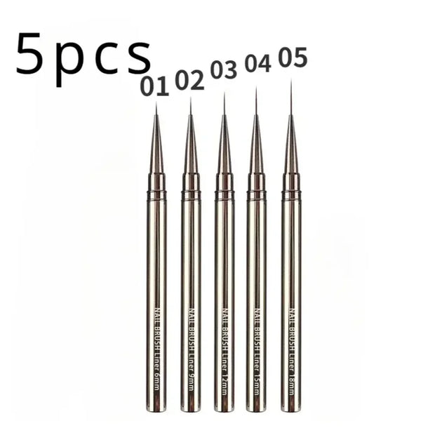 Nails Art Liner Brushes Elongated Lines Striping Drawing Painting 6/9/12/15/18/25mm Nail Design Pen Professional Manicure Tool