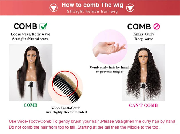 13x4 13x6 HD Transparent 613 Blonde Lace Frontal Human Hair Wigs 613 Color Wig Brazilian Bone Straight Lace Front Human Hair Wig